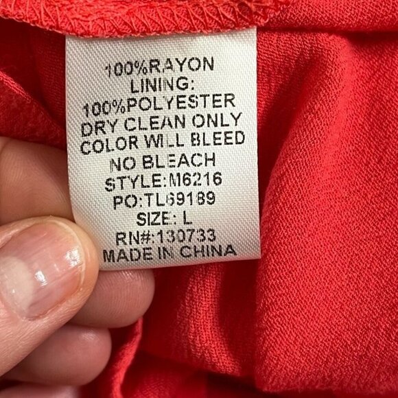 Umgee Burgundy High-Low Ruffle Midi Dress, Long Sleeve, Open Back – L - Picture 8 of 10